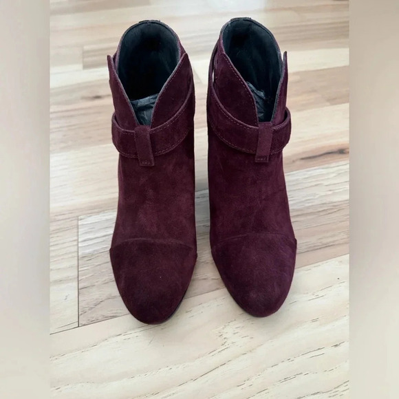 Rag & Bone wine suede ankle HARROW BOOT celebrity favorite size 6.5 - Picture 6 of 15